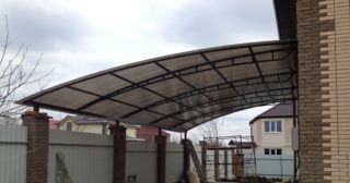 Навесы из поликарбоната к дому Боровичи, цена от 3685 руб.