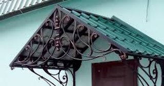 Козырьки из металлочерепицы от 1765 рублей в Боровичах - НавесыБрв